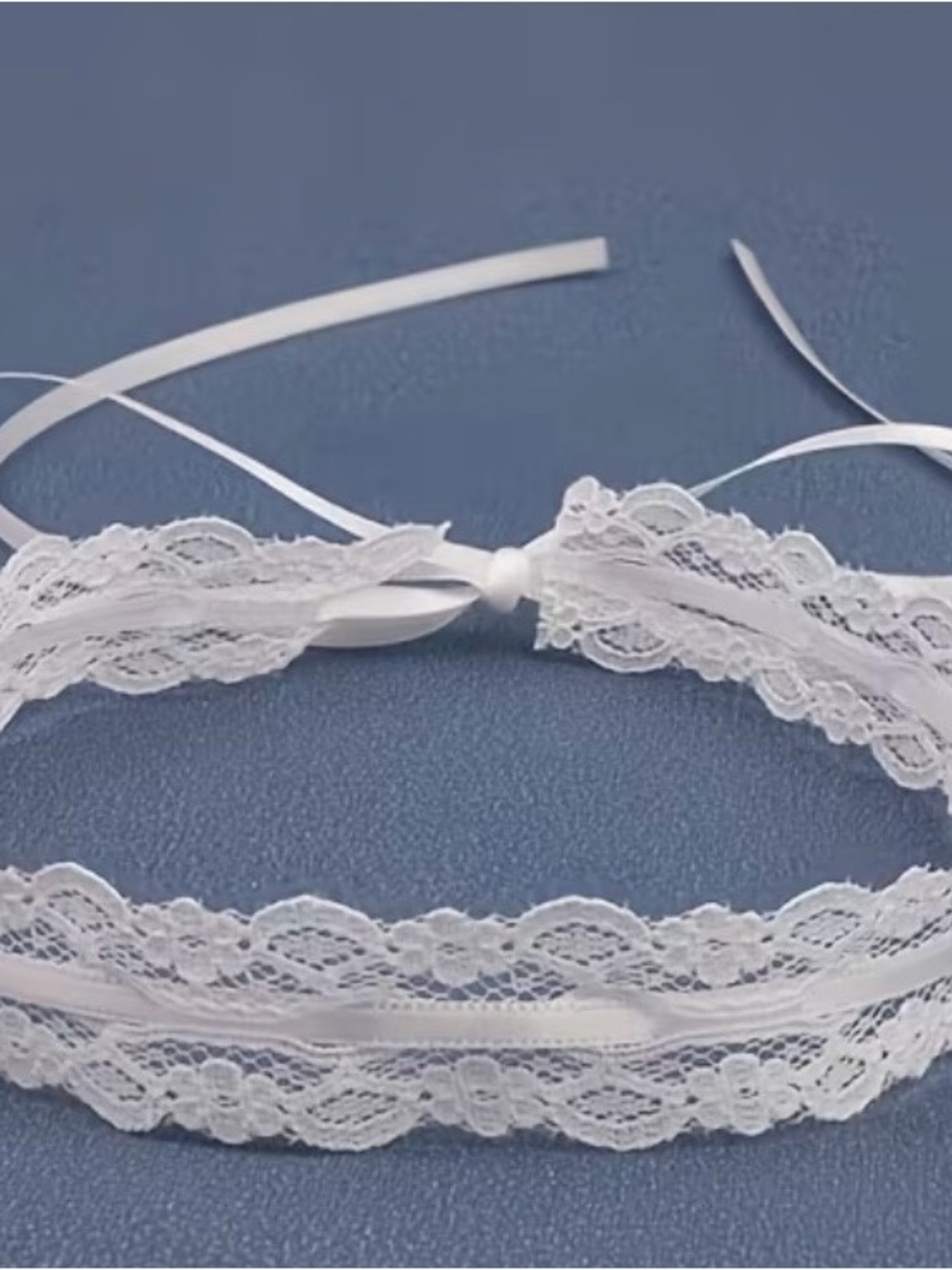 Delicate White Lace Ribbon Choker Necklace for Women